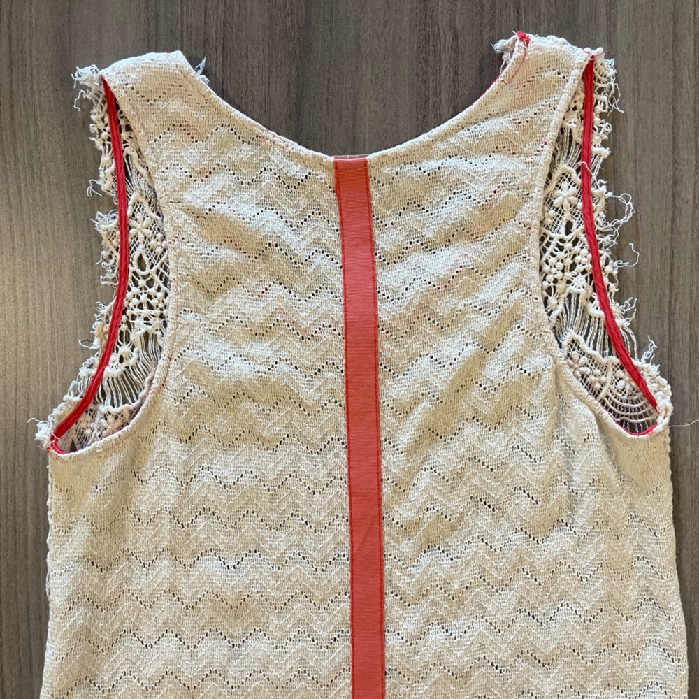 Miss Me Crocheted Tank - Sheer Front & Back - Size Medium - Picture 7 of 13